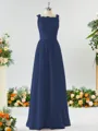A-line Square Charming Chiffon Bridesmaid Dress With Applique