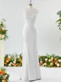 Trumpet/Mermaid High Neck Delicate Stretch Crepe Bridesmaid Dress With Applique