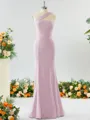 Elegant Sheath/Column One-Shoulder Stretch Crepe Bridesmaid Dress With Ruffles
