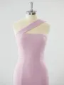 Elegant Sheath/Column One-Shoulder Stretch Crepe Bridesmaid Dress With Ruffles