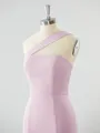 Elegant Sheath/Column One-Shoulder Stretch Crepe Bridesmaid Dress With Ruffles