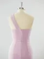 Elegant Sheath/Column One-Shoulder Stretch Crepe Bridesmaid Dress With Ruffles
