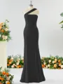 Elegant Sheath/Column One-Shoulder Stretch Crepe Bridesmaid Dress With Ruffles