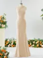 Elegant Sheath/Column One-Shoulder Stretch Crepe Bridesmaid Dress With Ruffles