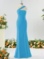 Elegant Sheath/Column One-Shoulder Stretch Crepe Bridesmaid Dress With Ruffles