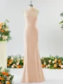 Elegant Sheath/Column One-Shoulder Stretch Crepe Bridesmaid Dress With Ruffles