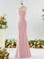 Elegant Sheath/Column One-Shoulder Stretch Crepe Bridesmaid Dress With Ruffles