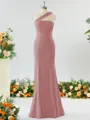 Elegant Sheath/Column One-Shoulder Stretch Crepe Bridesmaid Dress With Ruffles