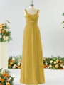 A-line Straps Stunning Chiffon Bridesmaid Dress With Ruched