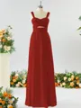A-line Straps Stunning Chiffon Bridesmaid Dress With Ruched