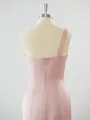 Sheath/Column Graceful One-Shoulder Silk like Satin Bridesmaid Dress With Slit
