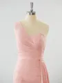Sheath/Column Breathtaking One-Shoulder Chiffon Bridesmaid Dress With Slit