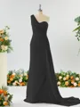 Sheath/Column Breathtaking One-Shoulder Chiffon Bridesmaid Dress With Slit