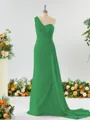 Sheath/Column Breathtaking One-Shoulder Chiffon Bridesmaid Dress With Slit
