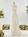 Sheath/Column Breathtaking One-Shoulder Chiffon Bridesmaid Dress With Slit