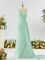 Sheath/Column Breathtaking One-Shoulder Chiffon Bridesmaid Dress With Slit
