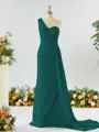 Sheath/Column Breathtaking One-Shoulder Chiffon Bridesmaid Dress With Slit