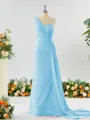 Sheath/Column Breathtaking One-Shoulder Chiffon Bridesmaid Dress With Slit
