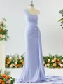 Gorgeous Sheath/Column One-Shoulder Jersey Bridesmaid Dress With Ruched