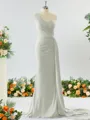 Gorgeous Sheath/Column One-Shoulder Jersey Bridesmaid Dress With Ruched