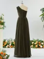 Luxurious A-line One-Shoulder Chiffon Bridesmaid Dress With Ruffles