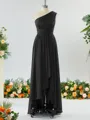 Luxurious A-line One-Shoulder Chiffon Bridesmaid Dress With Ruffles