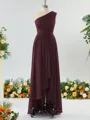 Luxurious A-line One-Shoulder Chiffon Bridesmaid Dress With Ruffles