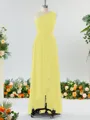 Luxurious A-line One-Shoulder Chiffon Bridesmaid Dress With Ruffles