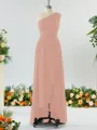 Luxurious A-line One-Shoulder Chiffon Bridesmaid Dress With Ruffles