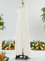 Luxurious A-line One-Shoulder Chiffon Bridesmaid Dress With Ruffles