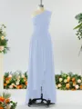 Luxurious A-line One-Shoulder Chiffon Bridesmaid Dress With Ruffles