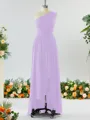 Luxurious A-line One-Shoulder Chiffon Bridesmaid Dress With Ruffles