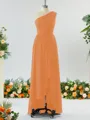 Luxurious A-line One-Shoulder Chiffon Bridesmaid Dress With Ruffles