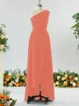 Luxurious A-line One-Shoulder Chiffon Bridesmaid Dress With Ruffles