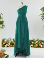 Luxurious A-line One-Shoulder Chiffon Bridesmaid Dress With Ruffles