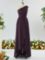 Luxurious A-line One-Shoulder Chiffon Bridesmaid Dress With Ruffles