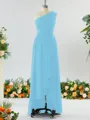 Luxurious A-line One-Shoulder Chiffon Bridesmaid Dress With Ruffles