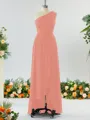 Luxurious A-line One-Shoulder Chiffon Bridesmaid Dress With Ruffles