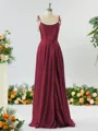Show-stopping A-line Spaghetti Straps Silk Like Satin Bridesmaid Dress With Slit