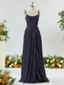 Show-stopping A-line Spaghetti Straps Silk Like Satin Bridesmaid Dress With Slit