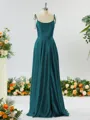 Show-stopping A-line Spaghetti Straps Silk Like Satin Bridesmaid Dress With Slit