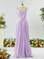 Show-stopping A-line Spaghetti Straps Silk Like Satin Bridesmaid Dress With Slit