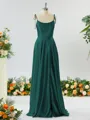 Show-stopping A-line Spaghetti Straps Silk Like Satin Bridesmaid Dress With Slit