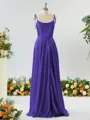 Show-stopping A-line Spaghetti Straps Silk Like Satin Bridesmaid Dress With Slit
