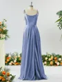 Show-stopping A-line Spaghetti Straps Silk Like Satin Bridesmaid Dress With Slit