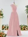 Mesmerizing A-line One-Shoulder Satin Bridesmaid Dress With Slit