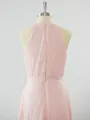 A-line Magnificent Halter Chiffon Bridesmaid Dress With Ruffles