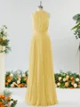 A-line Magnificent Halter Chiffon Bridesmaid Dress With Ruffles