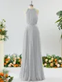 A-line Magnificent Halter Chiffon Bridesmaid Dress With Ruffles