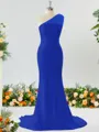 Sheath/Column One-Shoulder Splendiferous Stretch Crepe Bridesmaid Dress